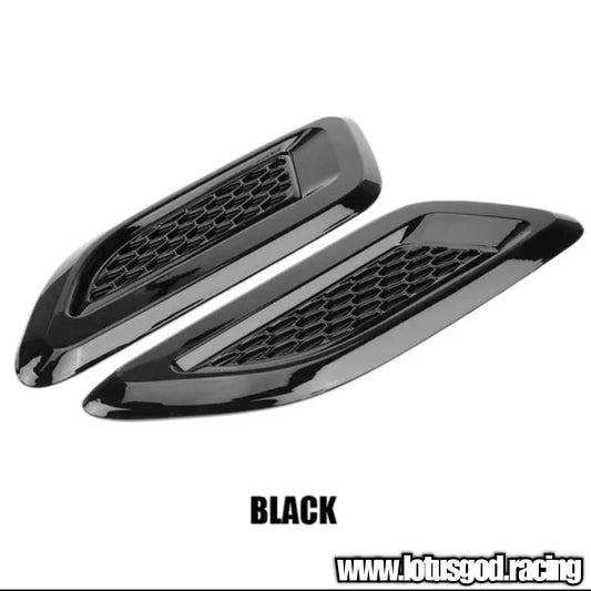 Universal Racing Look Front Bonnet Side Rear Fender Bumper High Air Flow Intake Shark Fin Panel Grill Vent