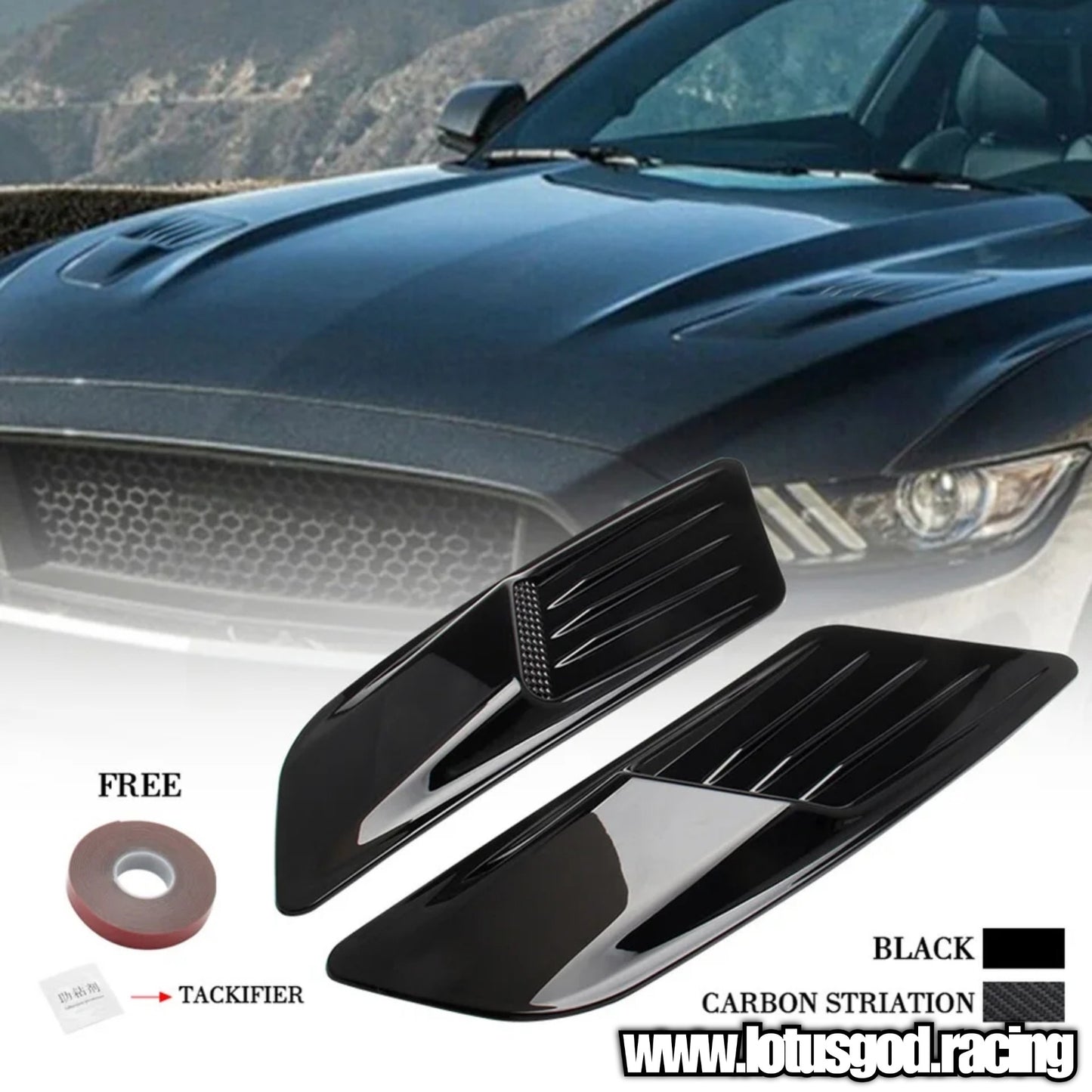 Universal Racing Look Front Bonnet Side Rear Fender Bumper High Air Flow Intake Shark Fin Panel Grill Vent