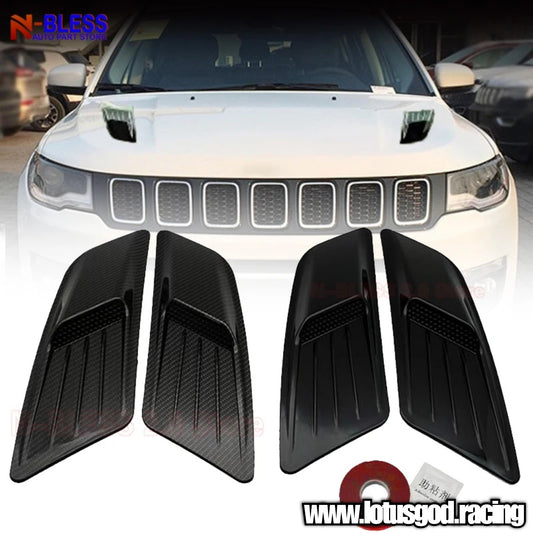 Universal Racing Look Front Bonnet Side Rear Fender Bumper High Air Flow Intake Shark Fin Panel Grill Vent