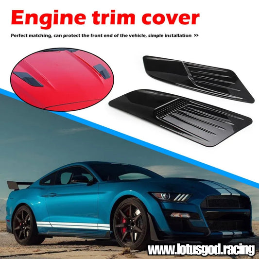 Universal Racing Look Front Bonnet Side Rear Fender Bumper High Air Flow Intake Shark Fin Panel Grill Vent