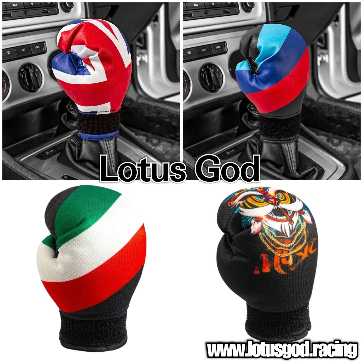 Boxing Glove Plush Auto Manual Shifter Gear Shift Knob Cover Interior Accessories