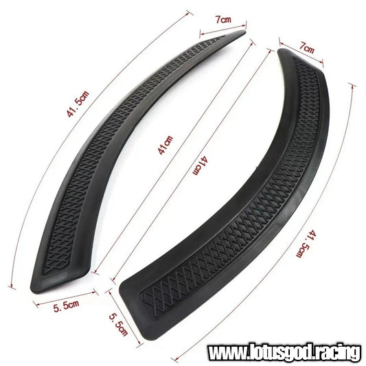 Universal Black | Carbon Fiber Front Fender Flare Air Flow Intake Shark Fin Panel Grill Vent