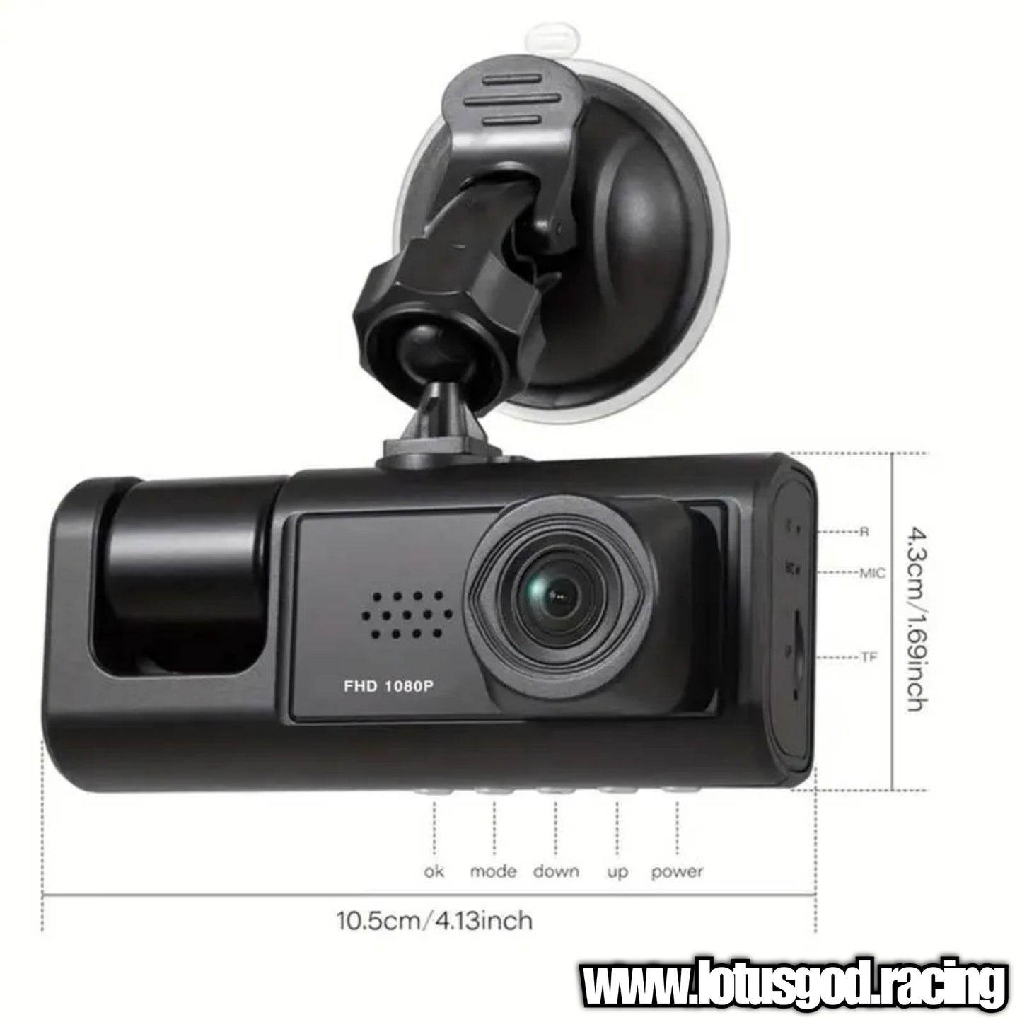 2 Front Dash Cam Dual Lens Adjustable Inside Camera + 1 Rear Cam 32gb Sd Card 2 Inch Screen G-sensor HD Night Vision Wide Angle Car DVR Driving Recorder (3 Cameras)