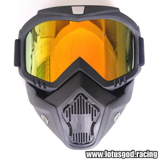 Car Welding Bank Robbery Skiing Racing Cycling Motorbike Full Face Detachable Protection Goggle Lens Mask