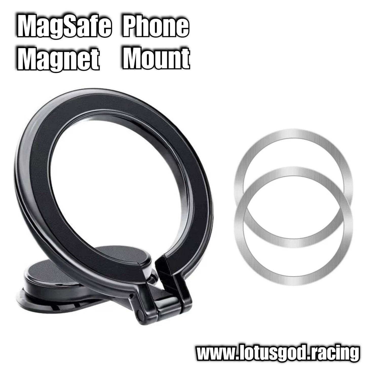 Dashboard Magnetic Phone Holder Ring Car MagSafe Mount For Android Phone iPhone Pro Max Mini Mag Safe Case Folding Bracket Adapter