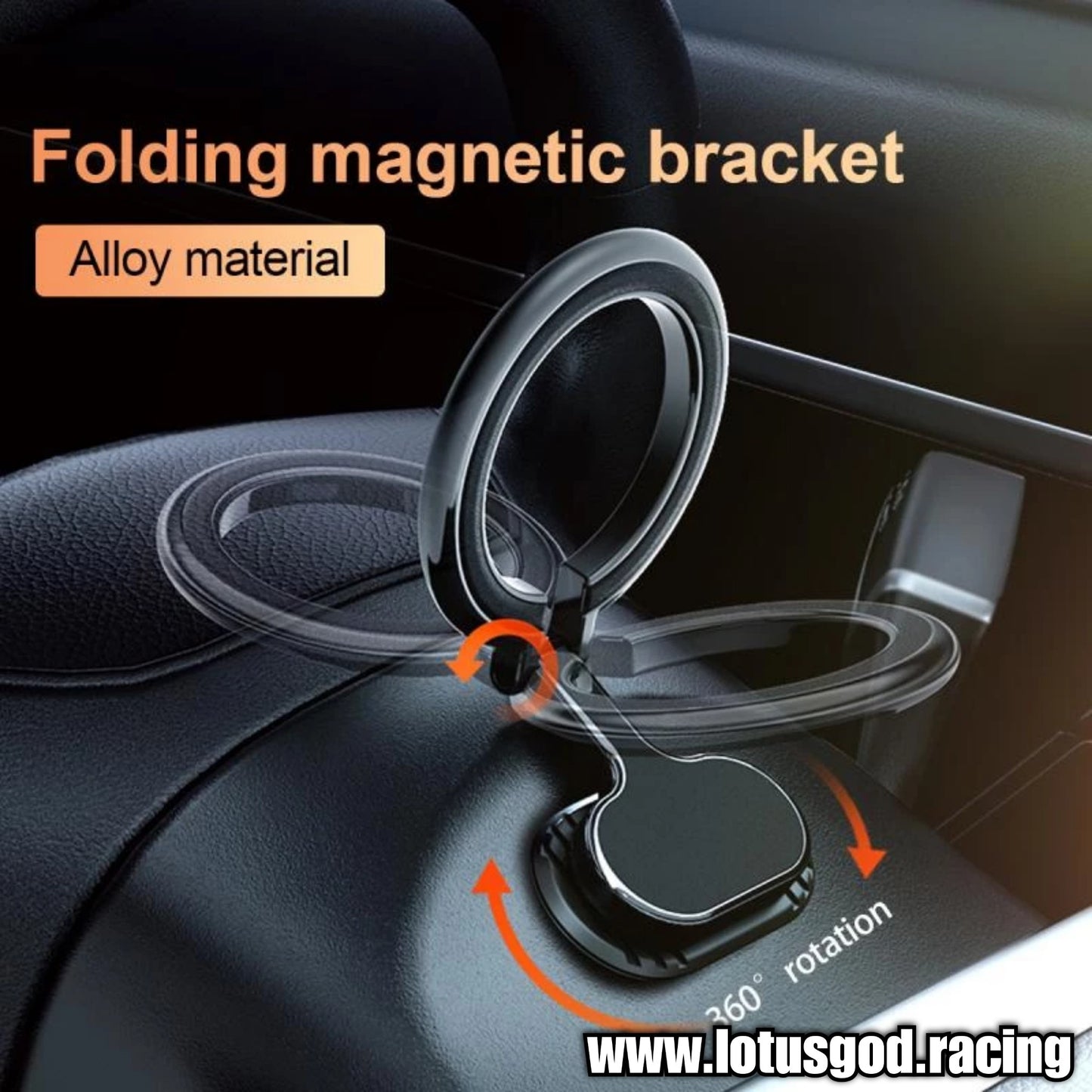 Dashboard Magnetic Phone Holder Ring Car MagSafe Mount For Android Phone iPhone Pro Max Mini Mag Safe Case Folding Bracket Adapter