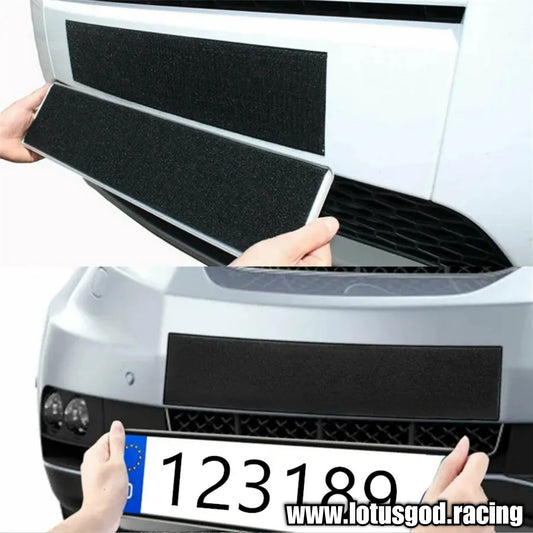 Stealth Frameless Velcro Polyester + Adhesive Backing Singapore Euro Number Plate Holder For Car Lorry Van Pick Up Etc (4 Pieces)