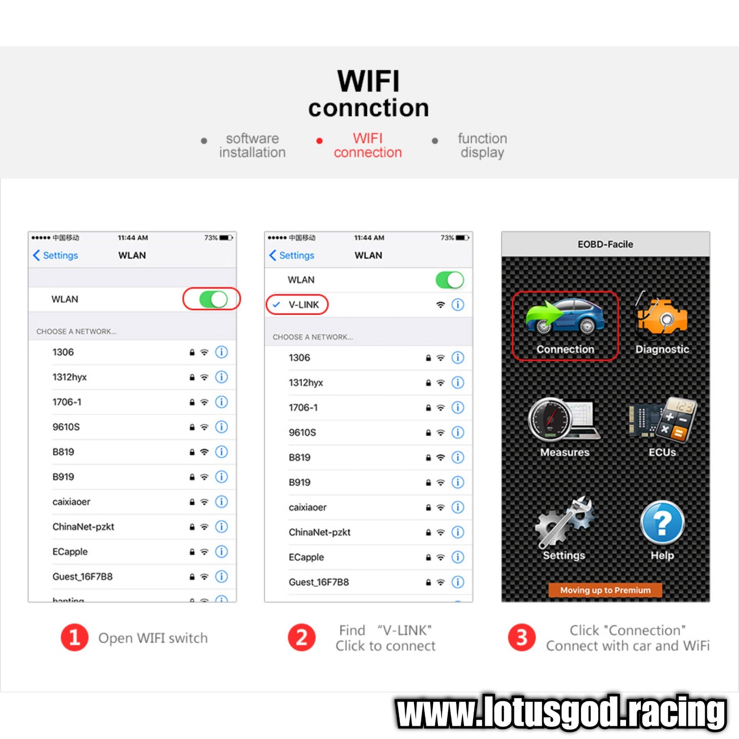 Wifi 16 Pin OBD 2 Interface V1.5 Scanner Works on iOS | Android | Windows To Clear & Read + Clear Codes Mini Black ELM 327 For Cars Etc