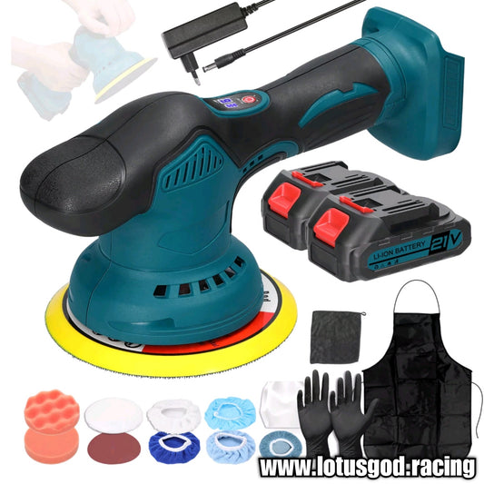 2 Battery 21v Rechargeable Wireless Cordless Waxing Multifunctional Polishing Metal Rust Sanding Waxing Restore Dull Blur Car Paint Work Buffing Machine