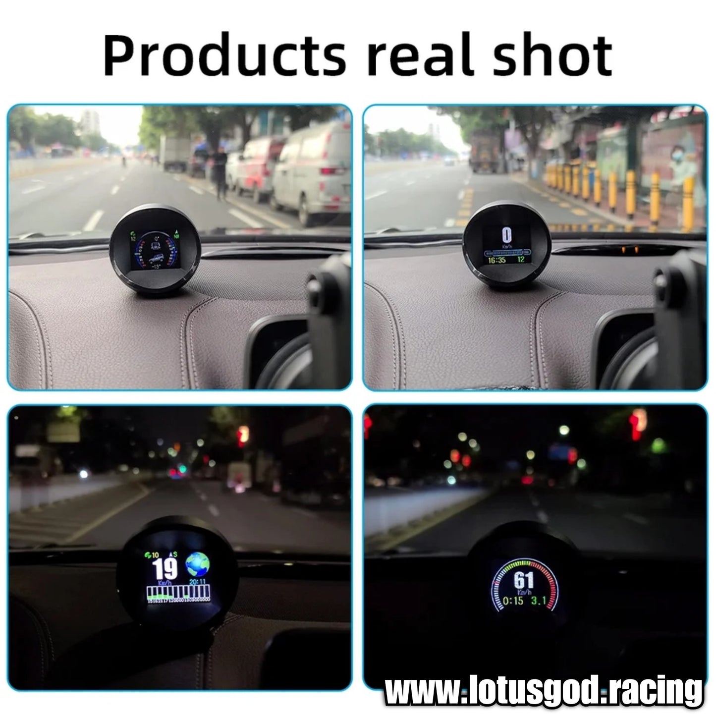 Universal USB Powered Plug & Play Hud Gps Vsd Mileage Overspeed Auto Alarm Head Up Display Compass Projector Smart Digital Speed Meter Gauge For All Vehicle