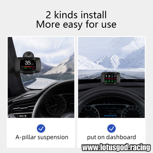 Obd2 Head Up Display HUD GPS Auto VSD Smart Car On Board Computer Gauge Speed Alarm Water Temperature Rpm Turbo Boost Meter