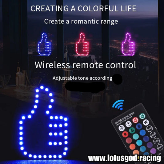 Usb Colorful Good Thumb Up Sign | Middle Finger Gesture Bright Led Light Hand Lamp + Wireless Remote Control