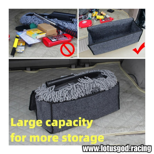 Large Capacity Compartment Boot Storage Organizer Storage Bag Car Trunk Soft Felt Storage Box Accessories 50cm X 24cm X 15cm