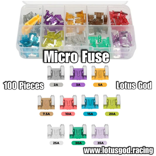 100 Pieces Of Micro Fuse 2A | 3A | 5A | 7.5A | 10A | 15A | 20A | 25A | 30A | 35A For Vehicle