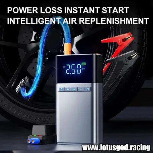 12000mah 4 In 1 Portable 12 Volts Car Jump Start + Air Pump Compressor Tyre Inflator + Power Bank + Led Light 12V Car Battery Starter