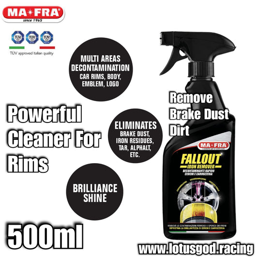 Italy Mafra Fall Out Iron Remover Car Rim Wheel Body Paint Brake Pad Dust Dirt Cleaner 500ml