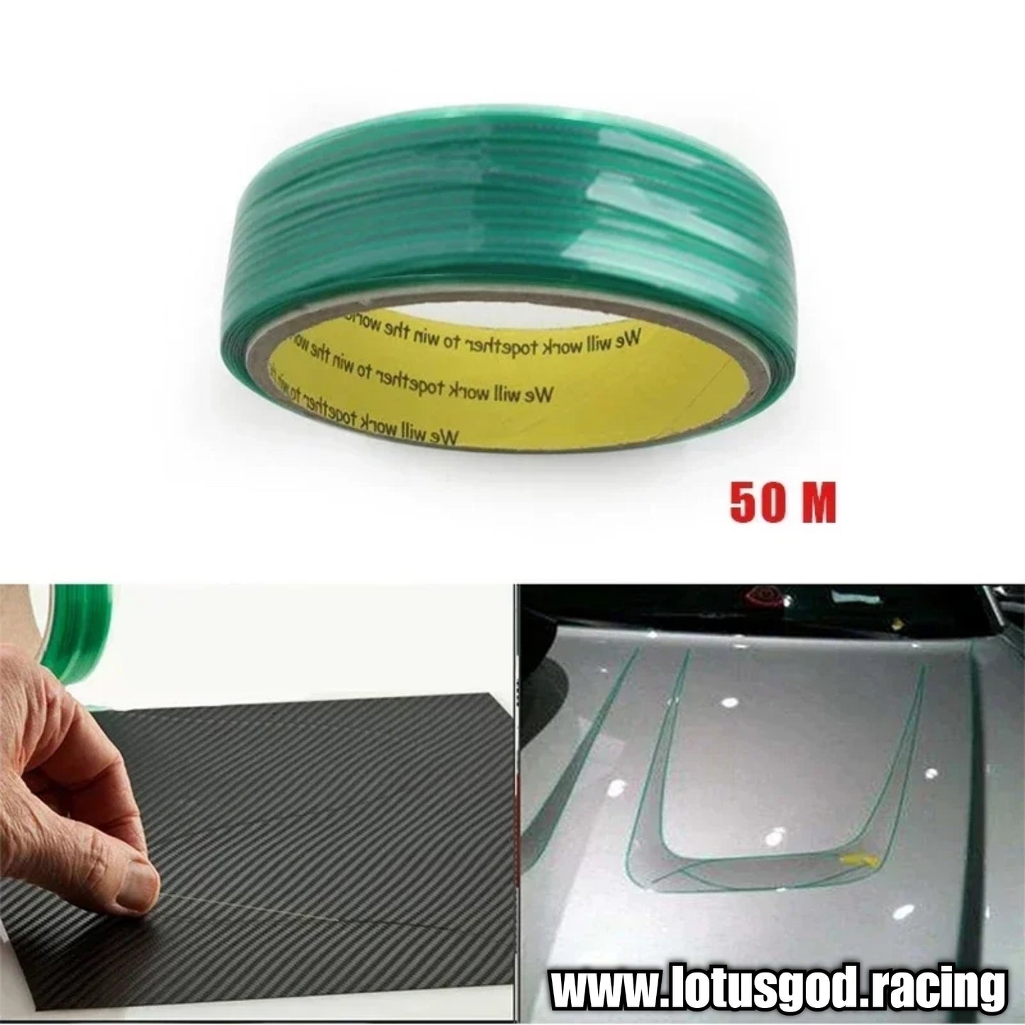 10 Meter | 50 Meters Car Wrap Knifeless Green Cut Tape Safety Finish Line Knife Wrapping Cutting Vinyl Wrap Decal Film Tool