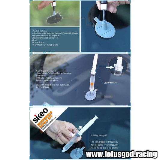 DIY Windscreen Tampered Car Lorry Van Truck Spaceship Wind Shield Injection Liquid Resin Glass Crack Repair Kit