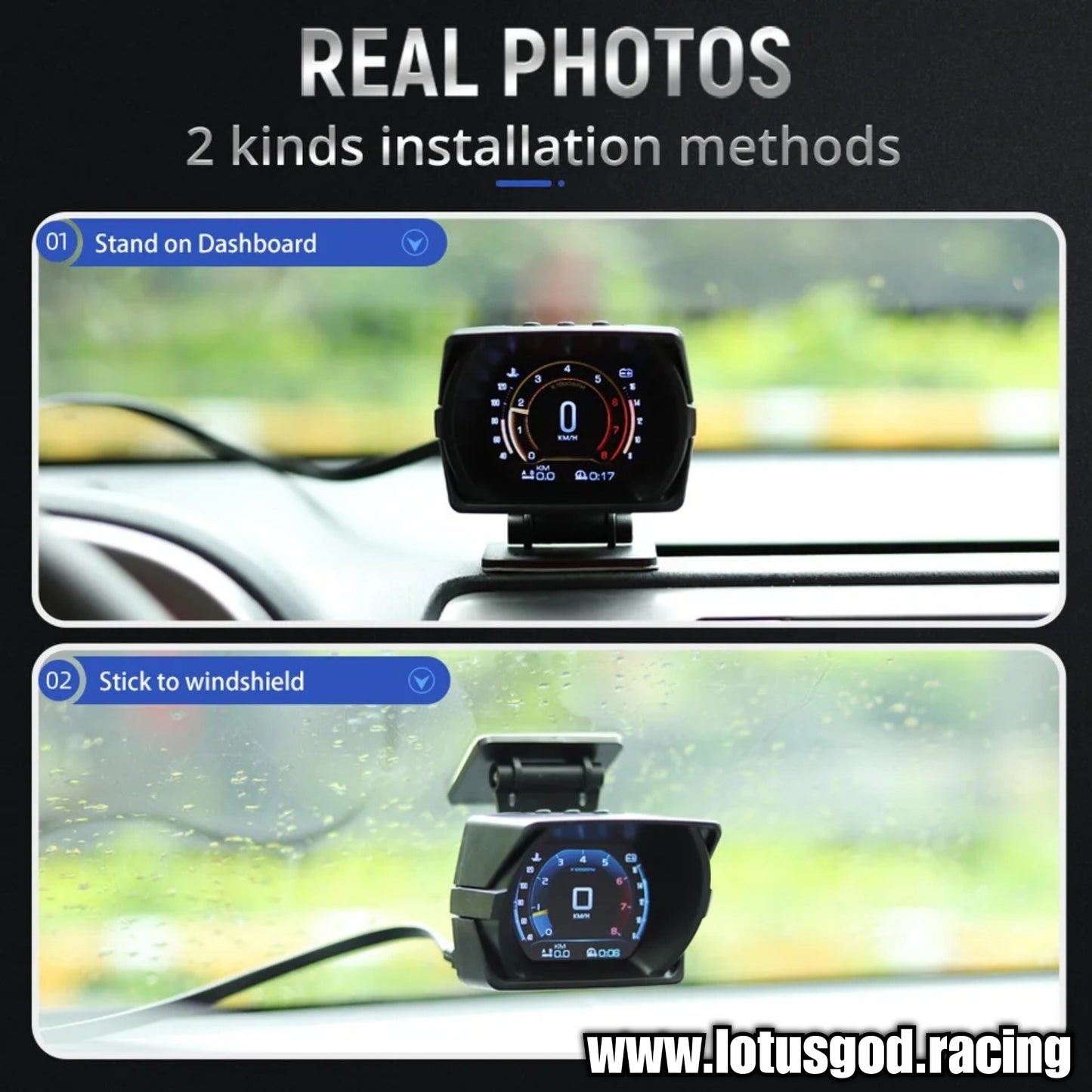 Obd2 | Usb Gps Digital Hud Vsd Car Head Up Display On Board Computer Clock Slope Speedometer OBD Diagnostic Tools Instrument Cluster Racing Speed Meter