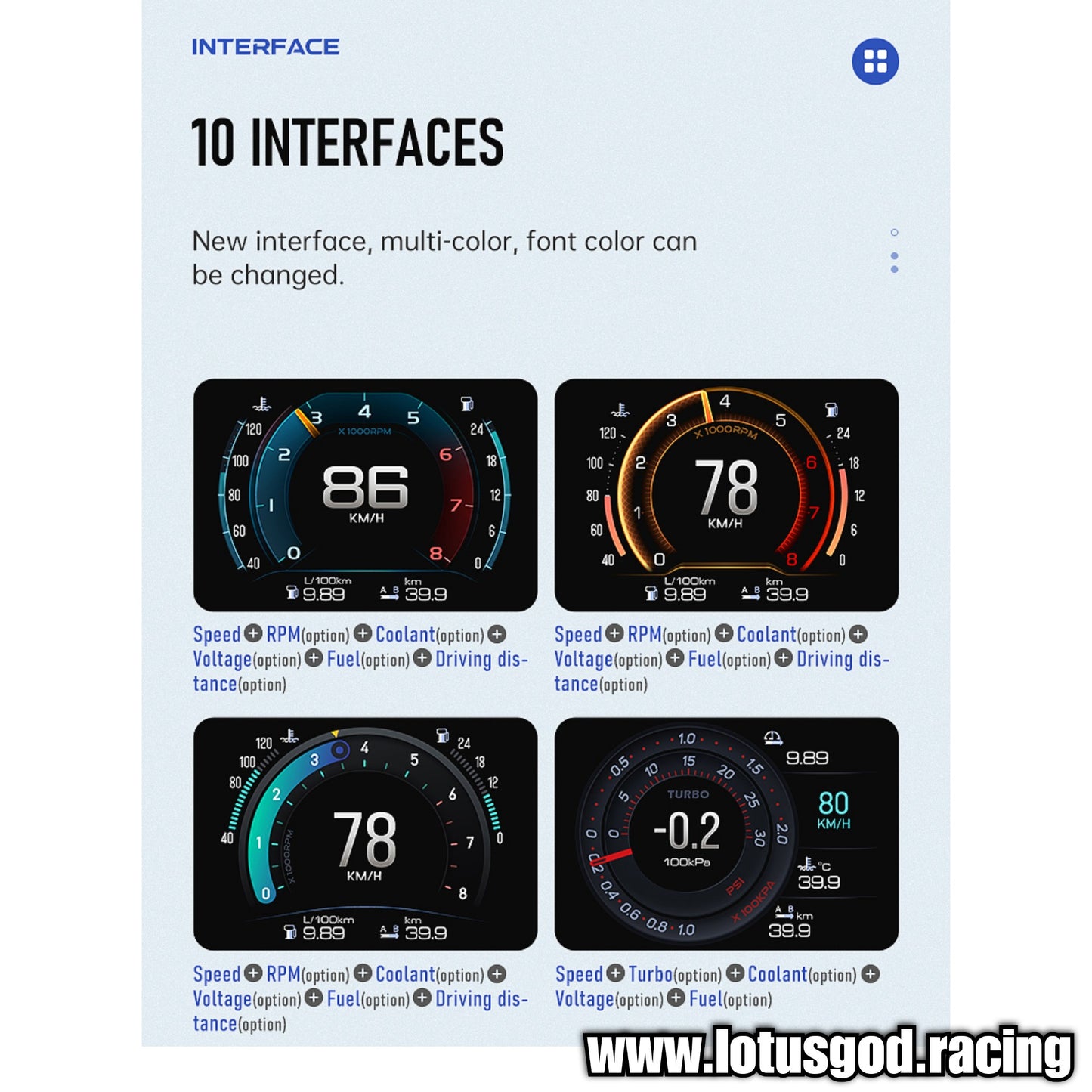 Obd2 | Usb Gps Digital Hud Vsd Car Head Up Display On Board Computer Clock Slope Speedometer OBD Diagnostic Tools Instrument Cluster Racing Speed Meter