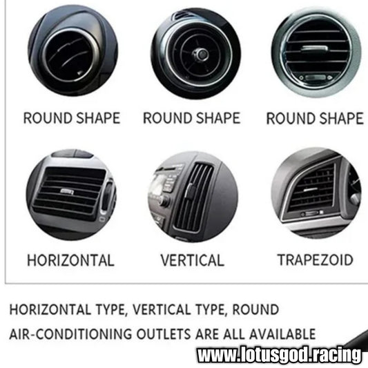 Custom Air Condition Fan Diffuser Air Con Vent Clip Cylindrical Essential Oil Purfume Aroma Therapy + 10 Empty Cotton Refill Sticks For Home Car Lorry Van Pick Up Truck Etc