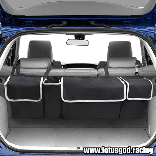 Multi Purpose Adjustable Tourer Hatchback Car Trunk Organizer Back Seat Long Storage Bag With High Capacity Oxford Rear Boot Organizer