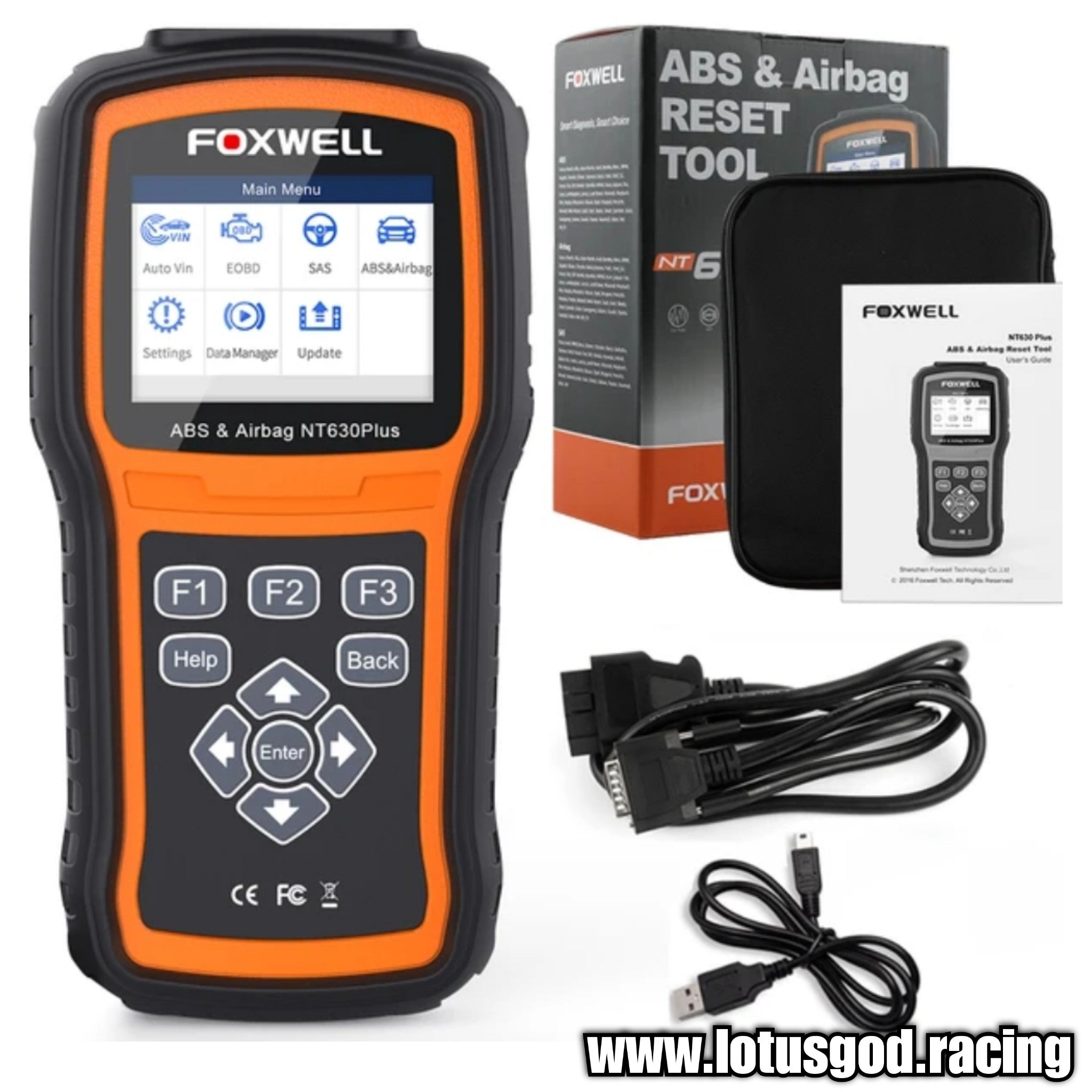 Foxwell NT630 Plus OBD2 Automotive Scanner Engine ABS SRS Air Bag EPB ...