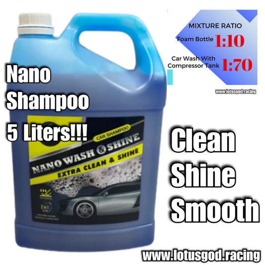 5 Liter Thick Blue Demon Nano Tech Wash + Wax & Shine Car Wash Cleaner Foam Shampoo For Motorcycle Car Lorry Van Pick Up Etc