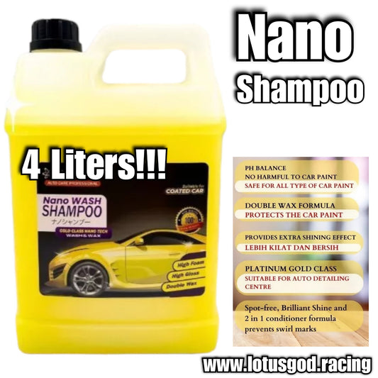 4 Liter Thick Yellow Dragon Nano Tech Wash + Wax & Shine Car Wash Cleaner Foam Shampoo For Motorcycle Car Lorry Van Pick Up Etc