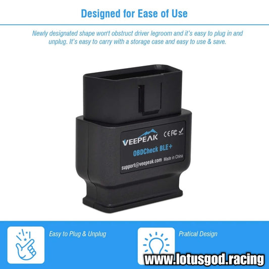 Veepeak OBDCheck BLE+ Bluetooth 4.0 OBD2 Scanner Diagnostic Code Reader Scan Tool OBDII For All Cars BMW Mini Jeep BYD Hydrid Prius On Android Iphone Etc