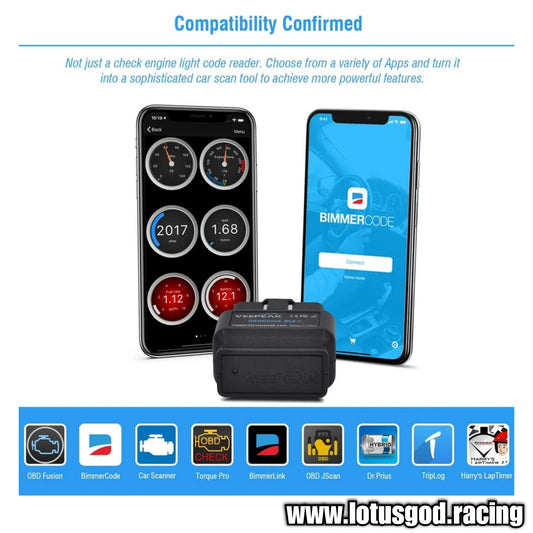 Veepeak OBDCheck BLE+ Bluetooth 4.0 OBD2 Scanner Diagnostic Code Reader Scan Tool OBDII For All Cars BMW Mini Jeep BYD Hydrid Prius On Android Iphone Etc