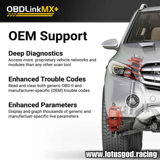 The Ultimate OBDLink MX + PLUS OBD2 Scanner Diagnostic Scan Wireless Bluetooth Obd Car Vehicle Tool for Apple iOS Android, Kindle Fire or Windows Device