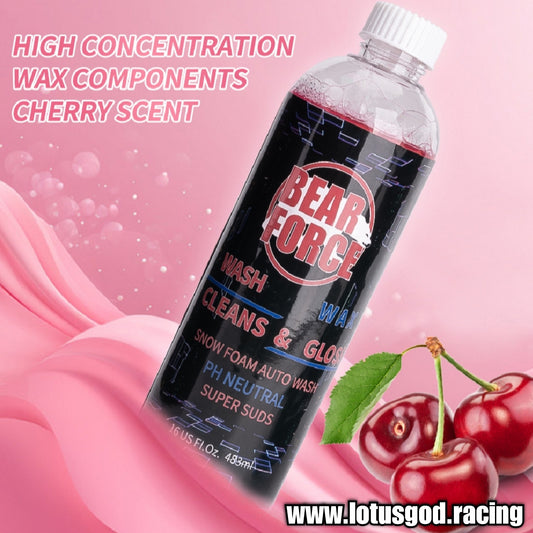 483ml | 2 Litres Thick Cherry Bear Nano Tech Wash + Wax & Shine Car Wash Cleaner Foam Shampoo For Motorcycle Car Lorry Van Pick Up Etc