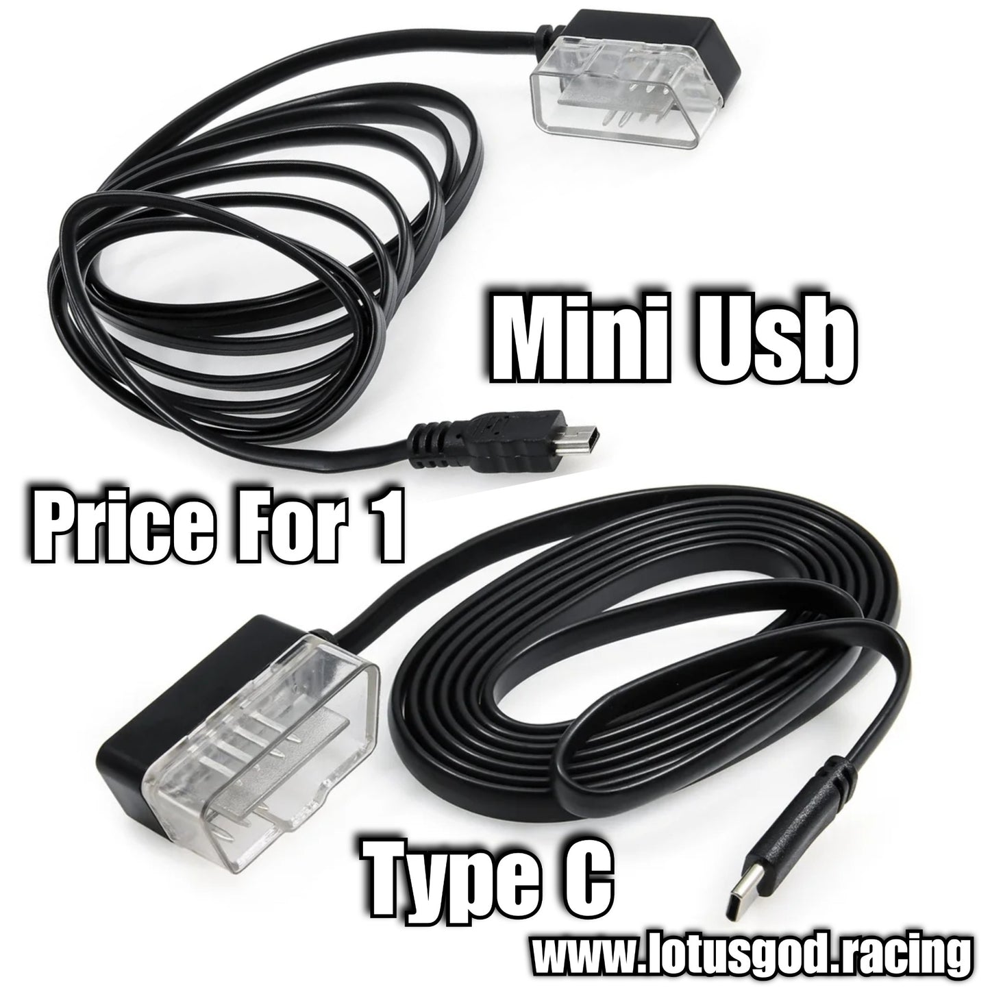 Obd2 Type C | Micro USB Connecting Cable For Head Up Display HUD ObdII P24 Adapter Driving Speedometer Display Gauge Obd Car Accessories