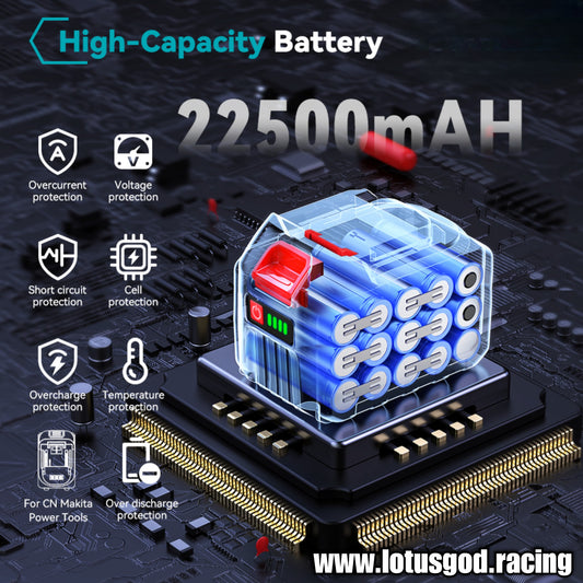 928vf 22500mah 18V - 21V Powerful Rechargeable Lithium Battery With 5 Section Of 1500mAh Big Battery Led Display Capacity Indicator