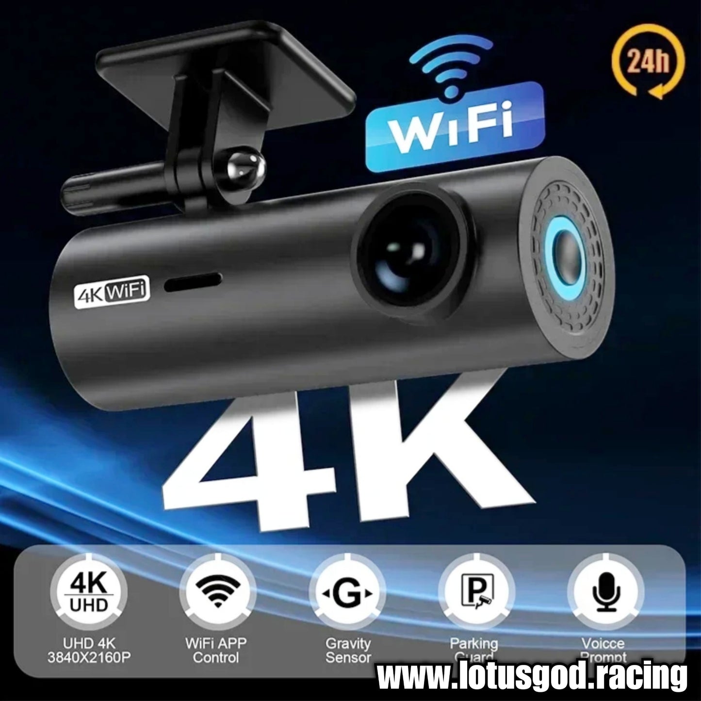 4K Ultra HD Sharp & Clear Dash Cam for Front Wide Angle View 130 Degree Camera + 64gb Sd Card For Vehicle GPS WIFI G Sensor Dvr Video Recorder 24 Hours Parking Monitor