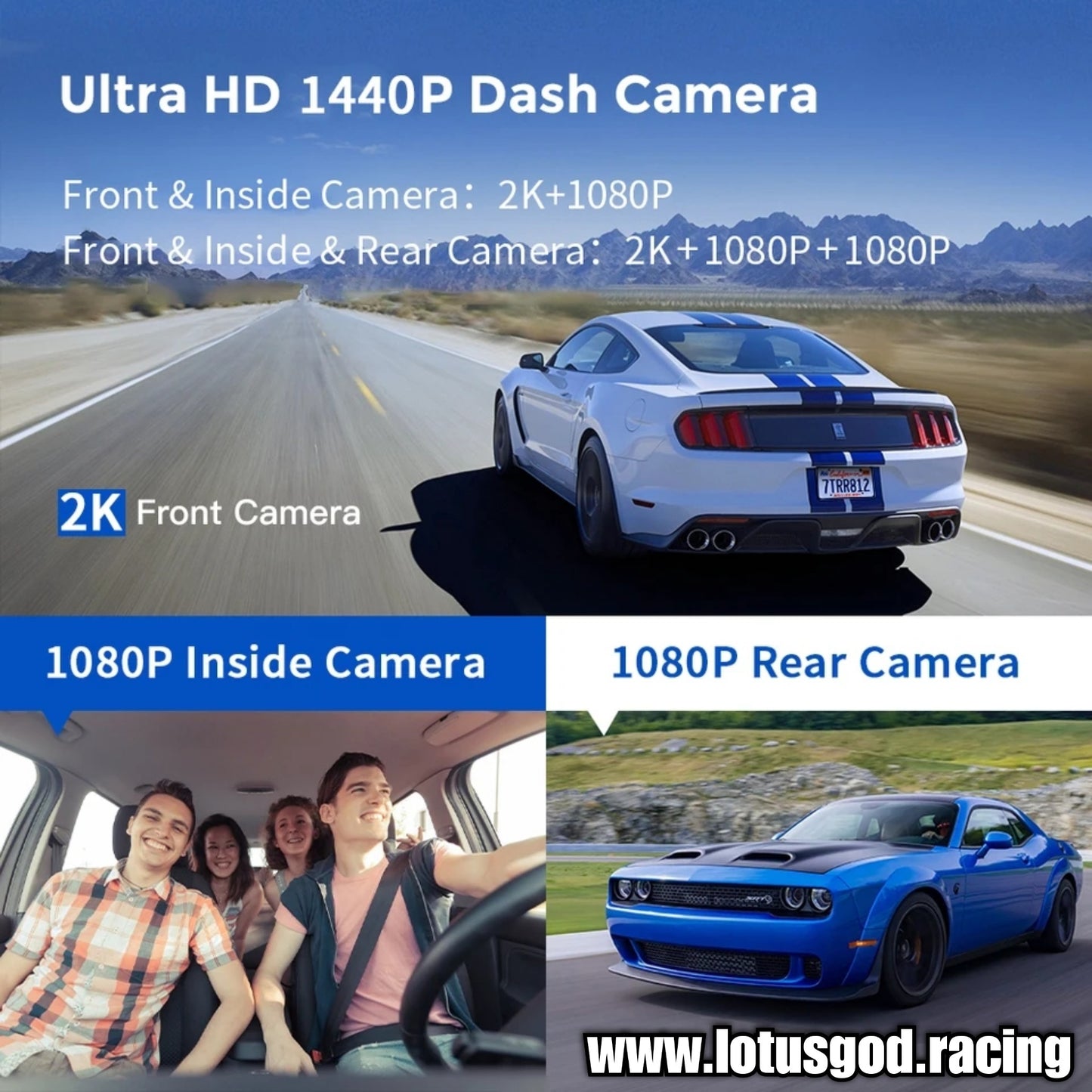 3 Channel Ultra HD Vison & Clear Dash Cam for 2 Front + 1 Rear 1080P Wide Angle View 130 Degree Camera + 64gb Sd Card For Vehicle GPS WIFI G Sensor Dvr Video Recorder 24 Hours Parking Monitor