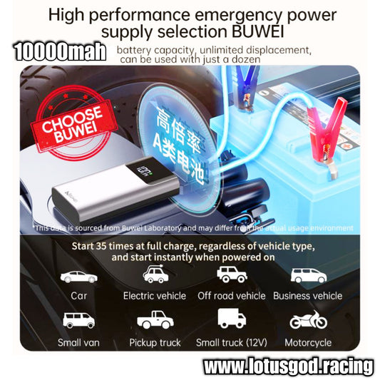 10000mah 3 In 1 Portable 12 Volts Car Jump Start + Power Bank Phone Charger + Led Light For Automotive Car 12V Battery Starter