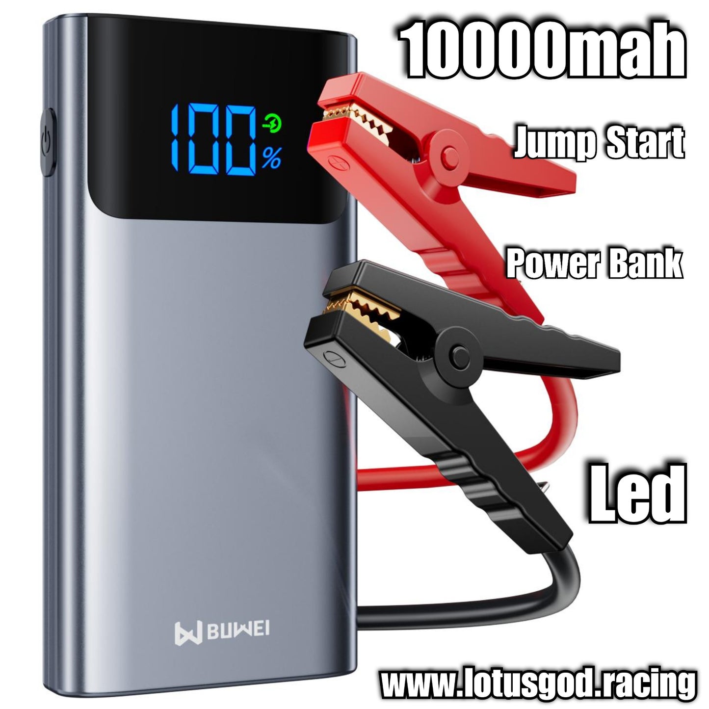 10000mah 3 In 1 Portable 12 Volts Car Jump Start + Power Bank Phone Charger + Led Light For Automotive Car 12V Battery Starter