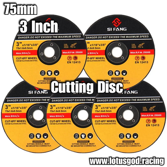 75mm Grinding 3 Inch Wheel Flap Disc HSS Cutting Disc Angle Grinder Cut Off Polish Wheel Accessories for Electric Tool 3'' X 1/16'' X 3/8 - 5 Pieces