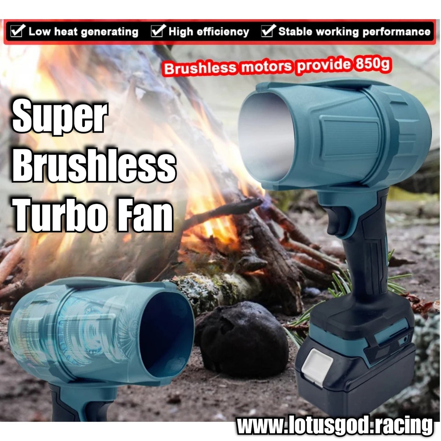 Portable Wireless Handheld High Power Brushless Jet Storm Fan 850g High Super Turbo Thrust Violent Fan Boost Motor Ducted Turbofan Dust Blower Cleaning Gun Tool