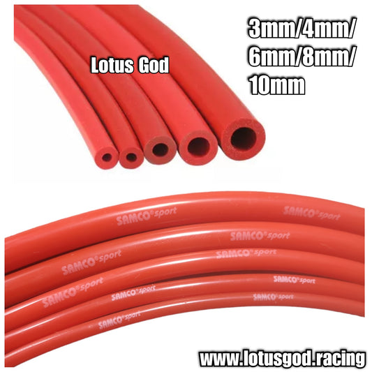 Samco Super Car Show Racing Red Silicone Vacuum Hose Kit 3mm | 4mm | 6mm | 8mm | 10mm In 1 Meter Length Each - 5 Pieces