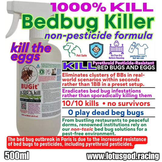 Water Based Super Bed Bugs Exterminator Killer Natural Non Pesticide Kill Bedbug Cluster + Pet Cat and Dog Safe Formula 500ml