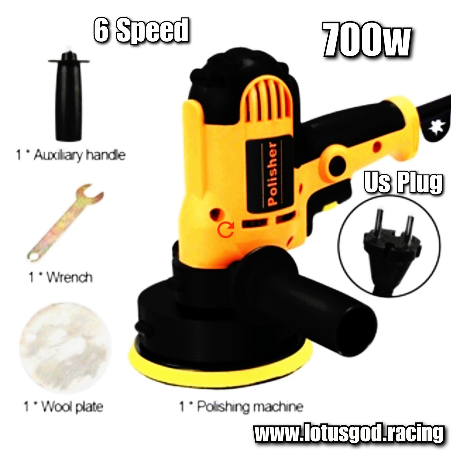 700W Electric US Plug Car Polish 125mm Sponge Buffering Car Paint Polishing Wax Machine