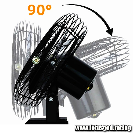 9 Inch Portable 90 Degree Cordless 2 Speed 35w Wireless Black Fan For 18 - 21 Volts Rechargeable Battery Use