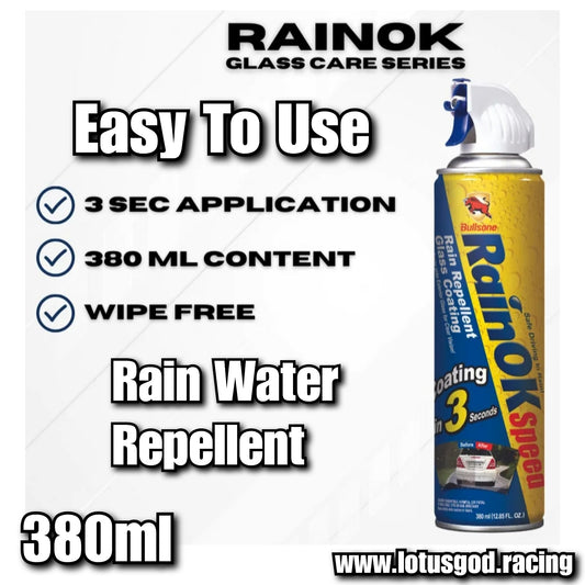 Hydrophobic Water Repellent Rainok Resistant Tampered Glass Mirror High Definition Vision Foam Clean Windscreen Coat Treatment Spray Cleaner For Car Motorcycle Lorry Van Pick Up Truck Bus Etc 380ml