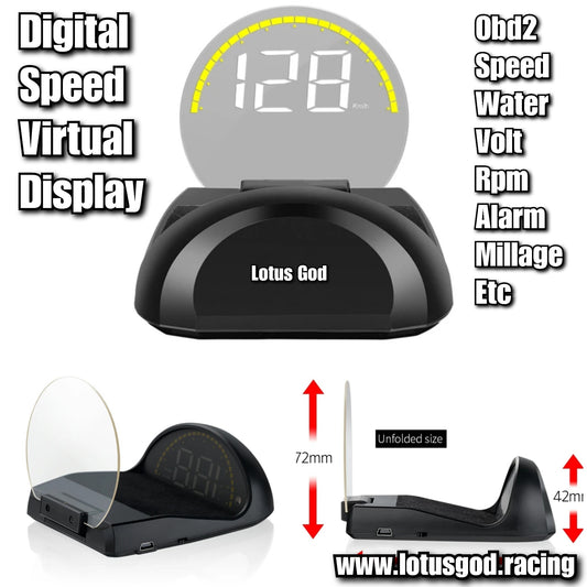 Obd2 | Usb Digital Speed Glass Projection Hud Vsd Car Head Up Display On Board Computer Clock Gps Speedometer OBD Rpm Water Temp Auto Alarm Meter