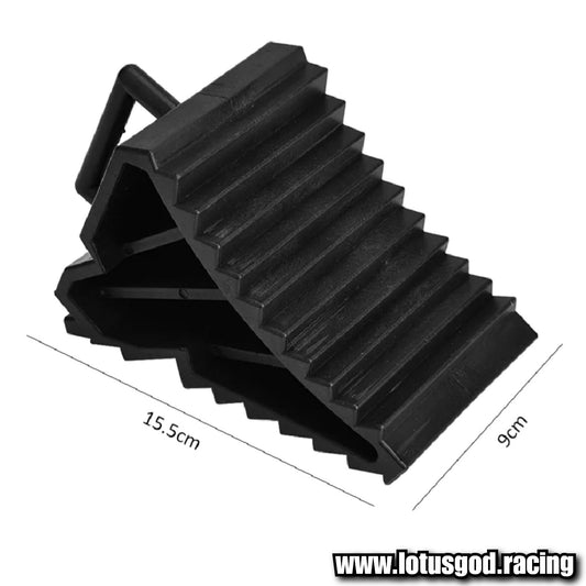 Universal Wheel Chock Heavy Duty Rim Block Anti Slip Slope Plastic Base Tyre Stopper Block For All Vehicle Car Suv Etc