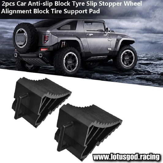 Universal Wheel Chock Heavy Duty Rim Block Anti Slip Slope Plastic Base Tyre Stopper Block For All Vehicle Car Suv Etc