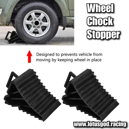 Universal Wheel Chock Heavy Duty Rim Block Anti Slip Slope Plastic Base Tyre Stopper Block For All Vehicle Car Suv Etc